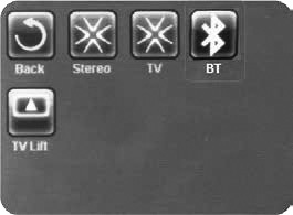 KOBLE TIL BLUETOOTH Er massasjebadet levert med stereo kan du koble til en bluetooth enhet ved å følge steg under. A/V meny 1. Finn A/V meny -> velg Source -> velg (BT) 2.