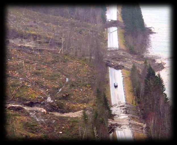 Vi kan ikke varsle direkte konsekvenser av flom og skred Flomskred mars 2015 Nordfjord,