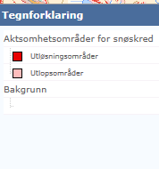 Aktsomhetskart for steinsprang Aktsomhetskart for snøskred