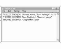 etter behov. Etter at slike interessepunkter er opprettet, kan de lastes ned til Infotainment. Du må angi GPS-koordinatene (lengde- og breddegrader) og velge et beskrivende navn for hvert sted.