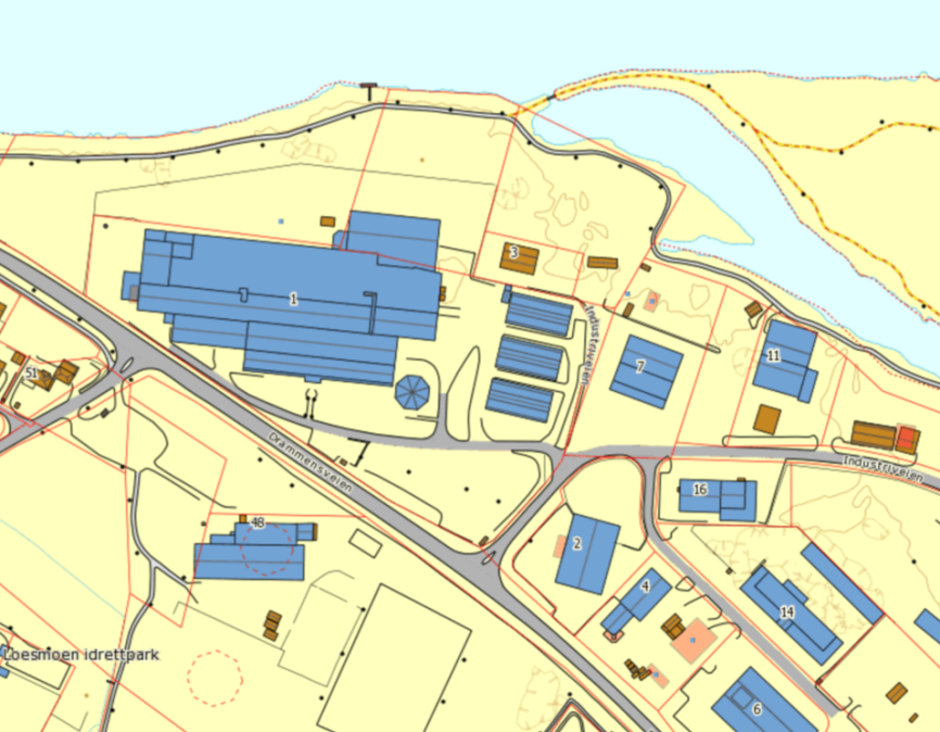 ROS-ANALYSE 2.5 13 (18) Flom Store deler av området vil oversvømmes ved 200-årsflom. Også 10- og 50-årsflom vil legge deler av området under vann, spesielt i planområdets nordøstre hjørne.