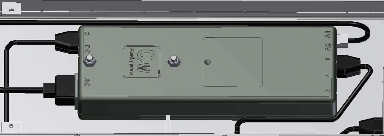 Koble motorledninger til benene (ledninger markert i rødt) Ledningsdiagram: Ledning til motor i ben 2