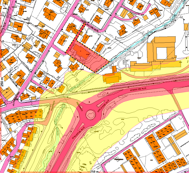 Støysonekart Risiko- og sårbarhetsanalyse. Planbeskrivelsen inneholder en ROS-analyse basert på sjekklisten til Direktoratet for samfunnssikkerhet og beredskap.