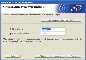 For rukere v trådløst nettverksgrensesnitt h Velg Bruk en USB-kel midlertidig (neflt) og klikk deretter på Neste.