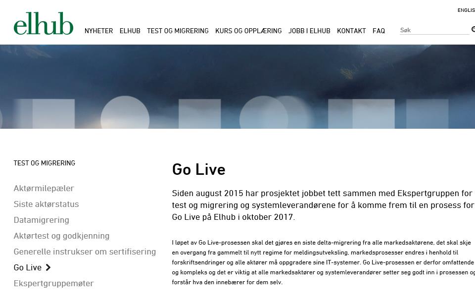 Annen informasjon om Elhub Go Live Web Facebook