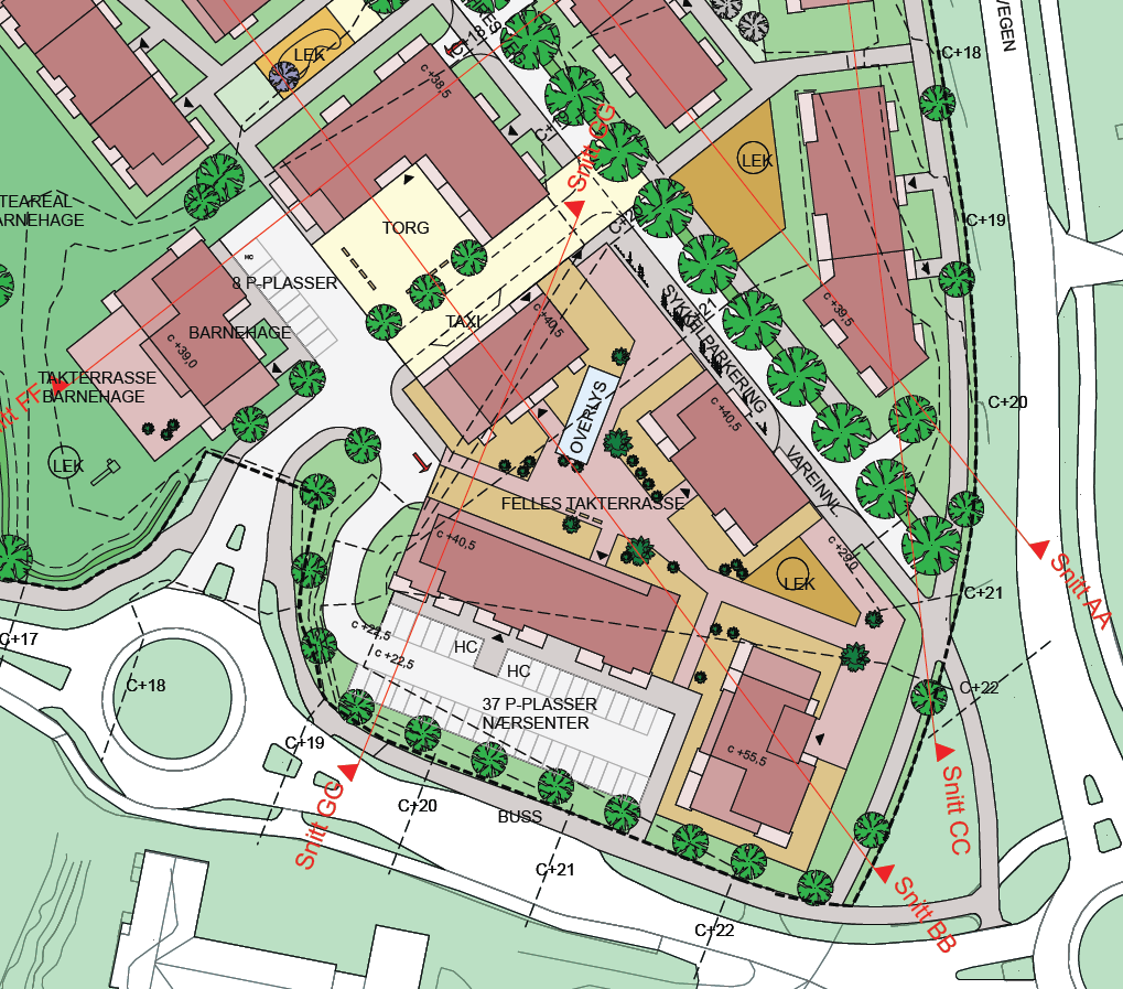 5.4 Kritiske snitt/utgravinger Lokal stabilitet av byggegroper er vurdert for de mest kritiske utgravingene, de med største gravedybde og/eller minste avstand fra tomtegrense.