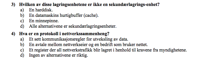 7 Eksamen Skriftlig (papir), 4 timer, 16.