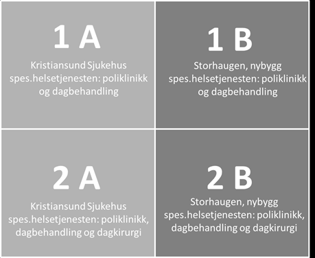 Alternativa Programanalyse og nærleiksbehov Nærleiksbehov og organiseringsprinsipp for dei forskjellige funksjonsområda blei grundig diskuterte i