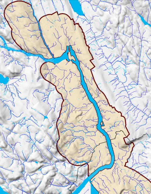 Grenland Bybånd - Flomveier Vann, elver og bekker i Siljan,