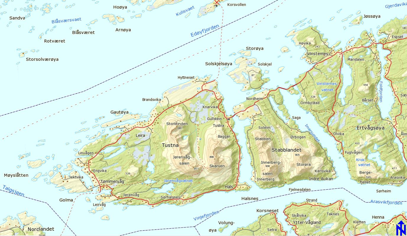 10 35 95 50 20 10 25 25 Figur 2: Oversikt over ubebygde regulerte tomter til fritidsboliger sørøst i Aure kommune.