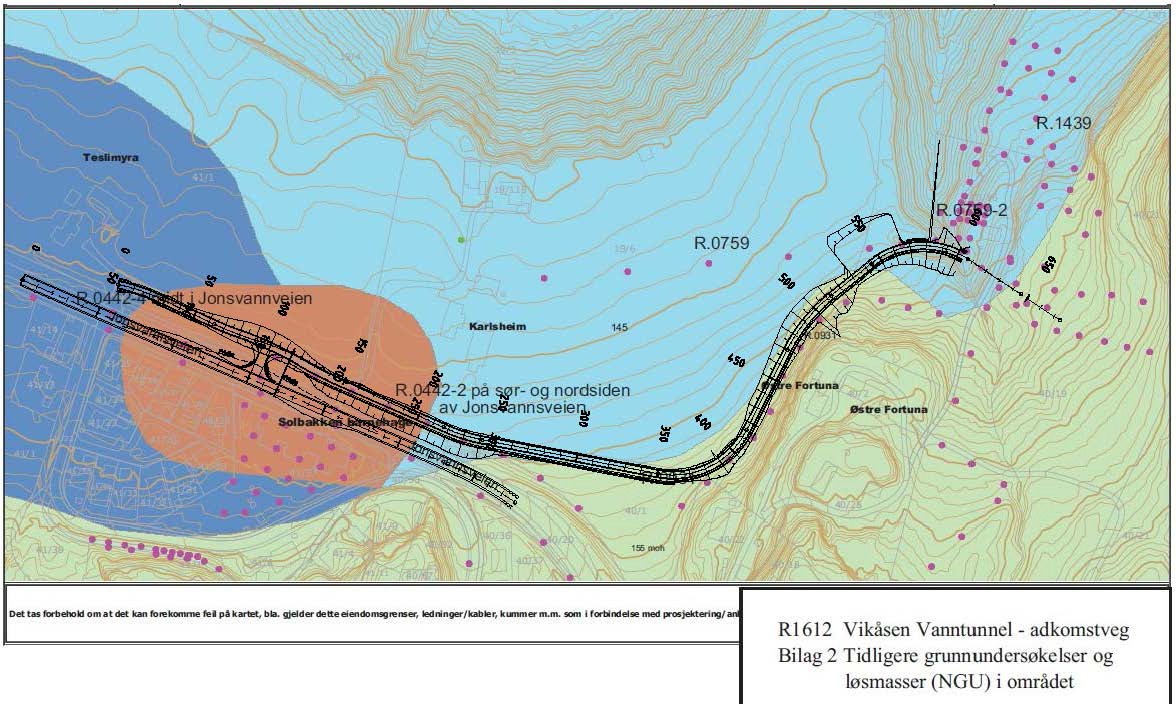 tiltak, som omlegging av Jonsvannsveien og undersøkelser for vannledningstraseer. Det er også gjort grunnundersøkelser i forbindelse med dette prosjektet.