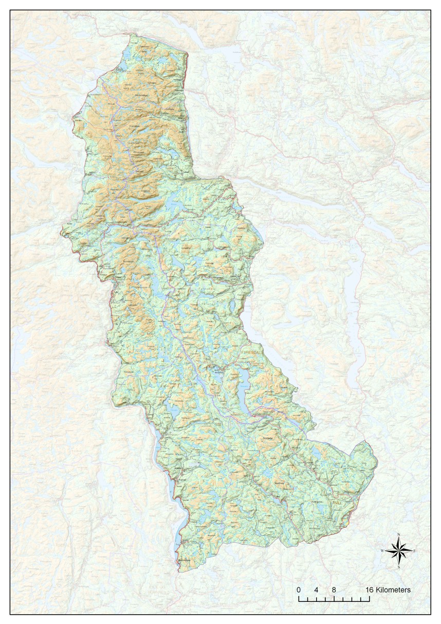 To nasjonale villreinområder inngår i Regionplan for