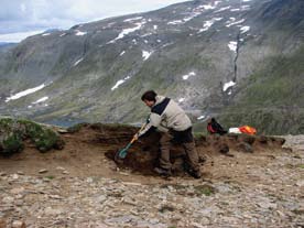 Mineraljordlagene i Trollheimen er ikke interglasiale var Trollheimen uten vegetasjon under istidene? 2 Figur 2. Mineraljordlagene på Hemre Gjevilvasskam, fotografert mot sør.