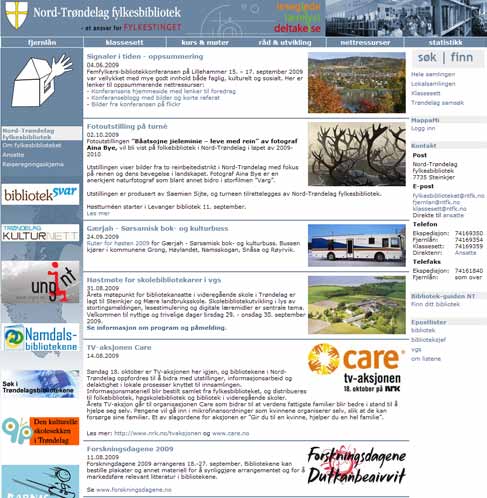 Digitale tjenester Fylkesbibliotekets nye hjemmeside http://fylkesbiblioteket.ntfk.no kom i bruk i løpet av våren, og har blitt et viktig redskap for å nå ut til våre samarbeidspartnere.