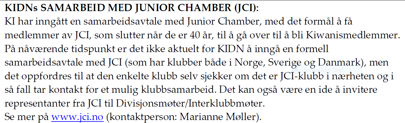 Samarbeidet med JCI