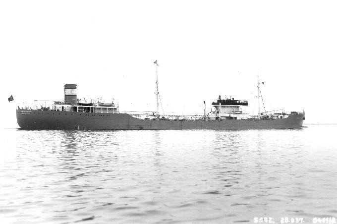 SFJ0021937032001 THORSHØVDI på prøvetur, før overlevering. Bilde fra N. Sørensen. 1937 MT THORSHØVDI (SFJ002193703) WARSAILORS Type: Motorskip tanker motor ship, tanker. Off.