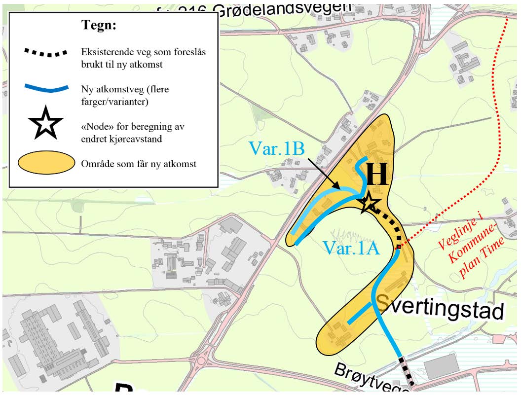 Område H, vurdering av atkomstveger Figur 6.