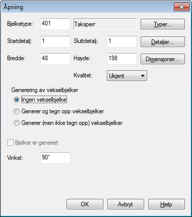 17.02.13 Kapittel 4... 15 DDS-CAD Konstruksjon innføring i versjon 7 Takplan 2 1/6 Følg anvisningene som vist (1-6).