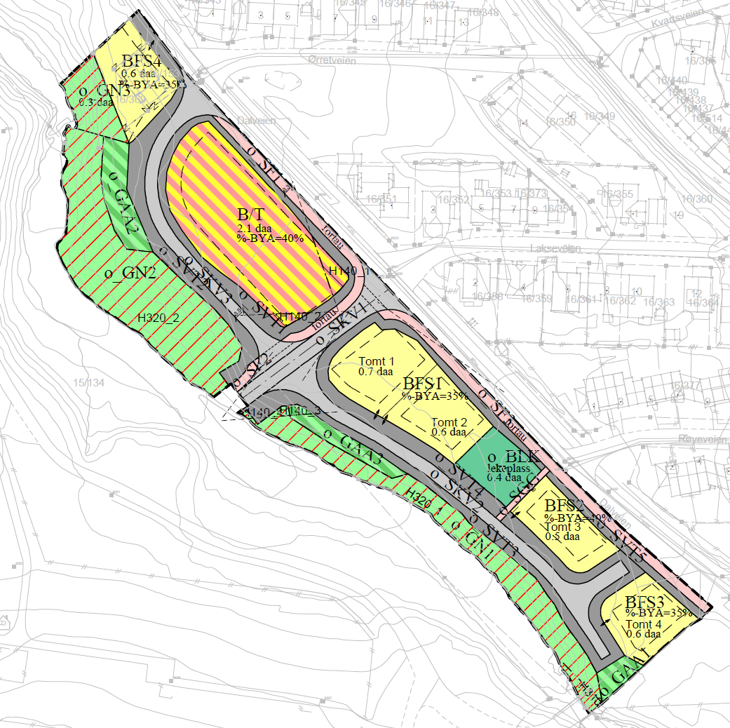 og retningslinjer Planens navn: Planens ID: Detaljregulering for Dalveien boligfelt