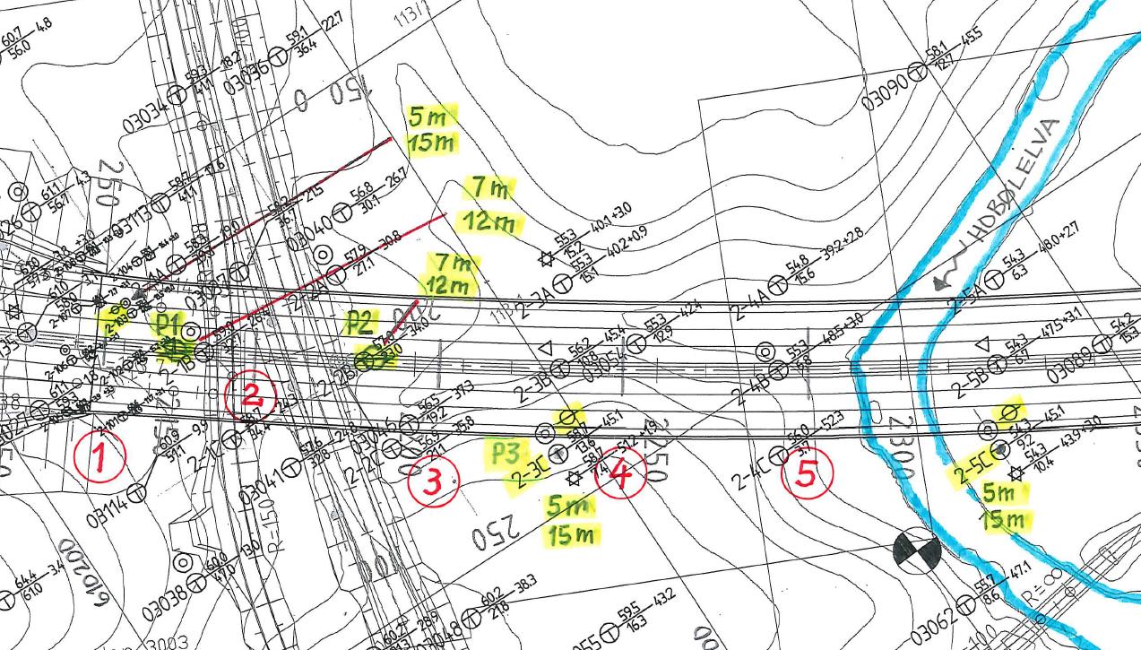 Plan akse 1-5, vest for