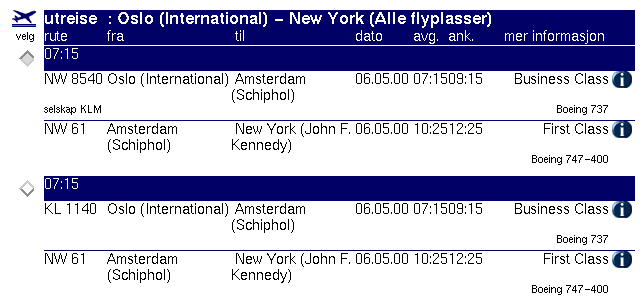 5.4 Resultater relatert spesielt til e-handel 99 Systemet gav deg lite og inkonsistent informasjon om de ulike billetttypene. Den var i tillegg vanskelig å finne.