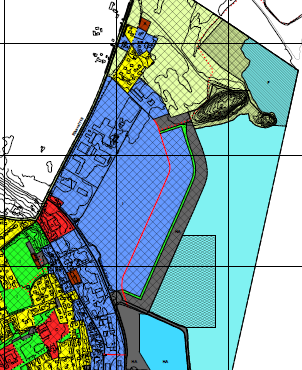 FORHOLDET TIL VEDTATTE PLANER Kommunedelplanen Del 01 ( 2004 ) Området er i dagens kommunedelplan i hovedsak avsatt til industriformål med et smalt friområde og havneområde i front mot sjøen.