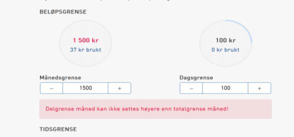 Vedlegg 1 Merknader Dokumentasjon for 3 merknader Fastsetting av totalgrense web og mobil pkt. 4.9.1 Krav Funn Konklusjon Det følger av spillereglene for Norsk Tippings spill pkt.1.2.