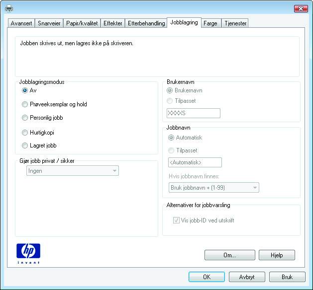 2. Velg skriveren fra listen over skrivere, og velg deretter Egenskaper eller Preferanser (navnet varierer for forskjellige programmer). MERK: Navnet på knappen varierer for ulike programmer.