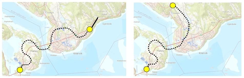 Flatøy-Knarvik Hagelsund Dagens bru over Hagelsund mellom Flatøy og Knarvik har for liten kapasitet og for låg standard til å kunne inngå som einaste veg mellom Flatøy og Knarvik i eit