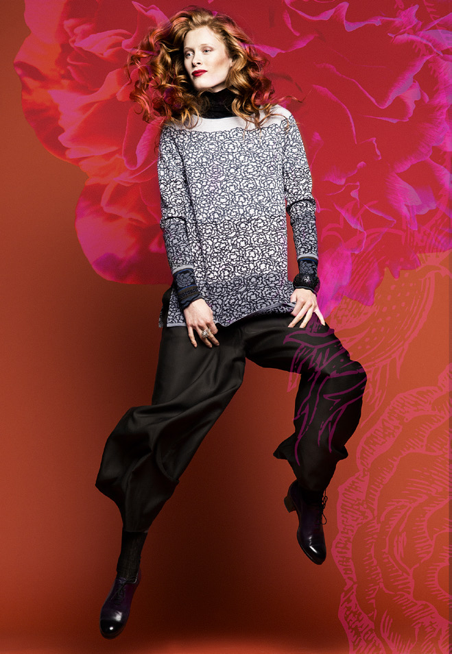 Design 318 D Genser/Pullover V Pink Design 315 O