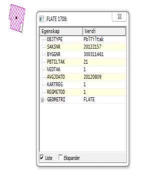 Nytt bygg hva føres? Punkt (flate) føres med objekettype PblTiltak Påkrevde egenskaper på punkt/ flate Bygningsnummert speiles fra Matrikkelen.