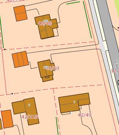 Reduksjon eksempel Bygning som er blitt endra i Matrikkelen.