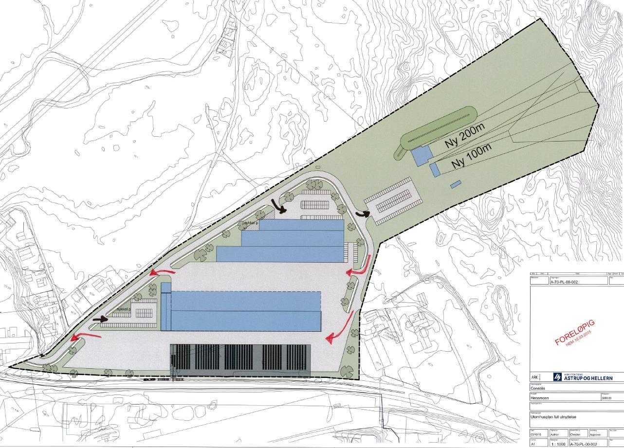 TRAFIKKANALYSE 11/12 Figur 12: Planlagt kjøremønster I dagens situasjon lastes togene med truck på egen tomt.