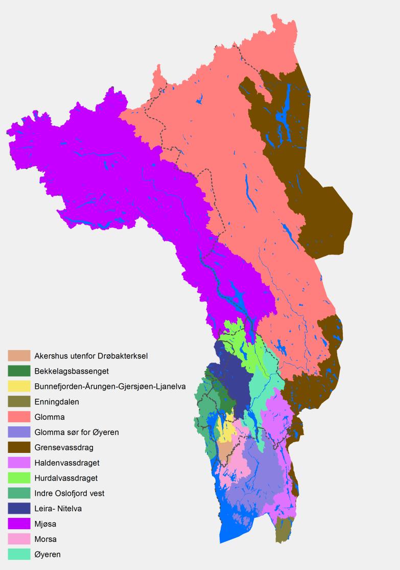 Vannområder Glomma/indre Oslofjord