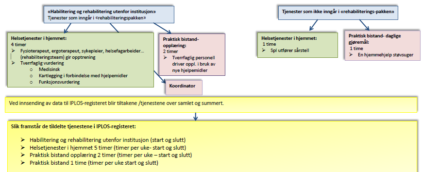 Utfordringer med IPLOS - 4 Modell for tjeneste 16 habilitering og rehabilitering utenfor inst.