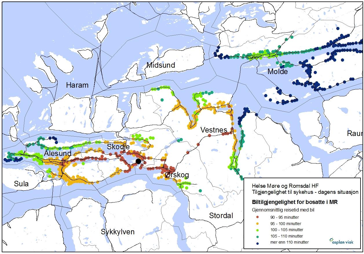 Tilgjengelighetsanalyser sykehus - dagens situasjon 13 3 BILTILGJENGELIGHET I MØRE OG ROMSDAL 3.