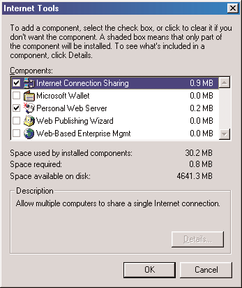 48 NORSK Aktivere Deling av Internett-tilkobling for Windows 98SE Under installeringen kan du bli bedt om å bruke installasjons-cden for Windows. Sørg for å ha den for hånden.