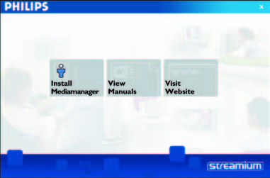 8 NORSK Kapittel 1 - Installere programvaren Start med å installere Philips Media Manager Denne programvaren gjør musikk-, bilde- og filmfilene på datamaskinen din tilgjengelige for overføring fra
