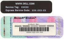 Hva leter du etter? Servicemerke og ekspresservicekode Microsoft Windows-lisensetikett Finn det her Service-ID og Microsoft Windows -lisens Disse etikettene finner du på datamaskinen.