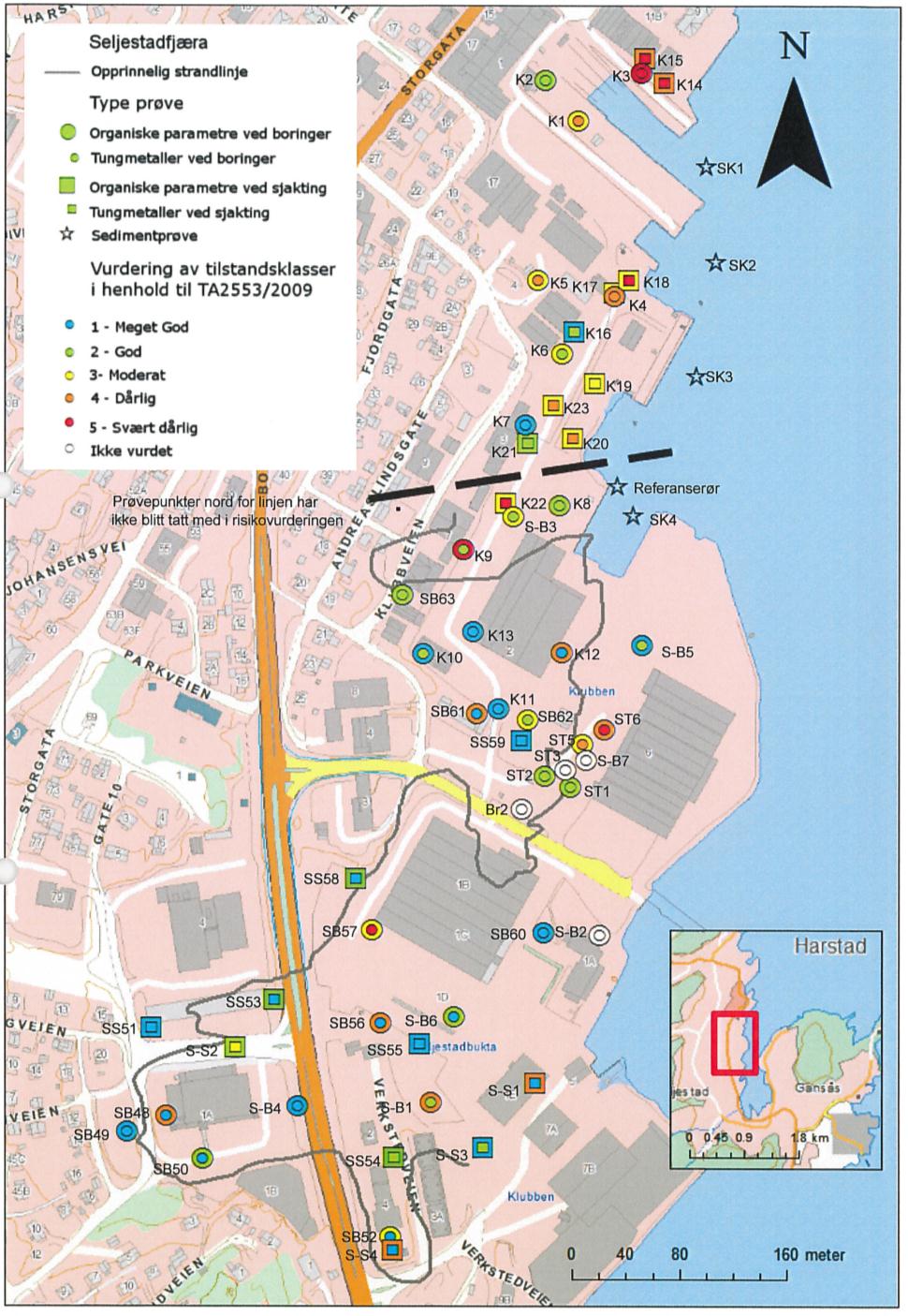 Geotekniske undersøkelser RV.83 Harstadpakken, prosjekt nr: 501387 Miljøgeologisk rapport multiconsult.no resipientbruk.