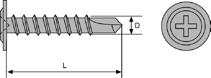 Anbefalt omdreiningshastighet ved bruk av drill er 2500-4000 o/min. Gjenge mm 4,2 Hodediameter mm 11-12 Hodehøyde mm 1,9-2,10 Bit nr. PH2 Kvalitet/Overflate: Stål/Elforsinket 4.