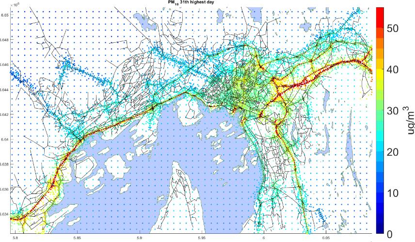 REVIDERT OSLOPAKKE 3: EFFEKTER PÅ TRAFIKK, MILJØ OG SAMFUNN 66 a) Dagens situasjon 2014 b) Referanse 2022 Figur 6-5: Kartene viser 31.