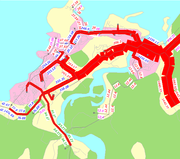 6.3.5 Select link ved Kronstad på nedklassifisert E6 Valgt veglenke 347 345 Figur 19 Viser hvor trafikken som