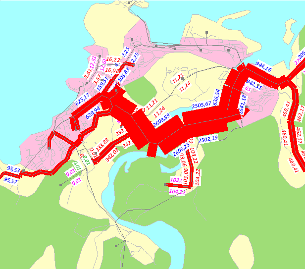 6.5.6 Select link for trafikk på ny bru Valgt veglenke Figur 40 Viser hvor trafikken som