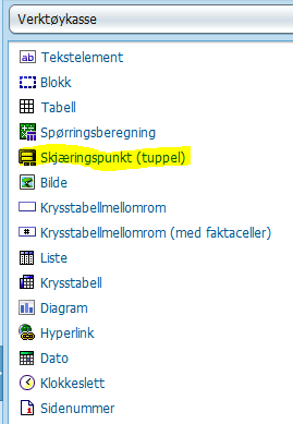 Skjæringspunkt/tupler Skjæringspunkt/tupler er en nyttig funksjonalitet!