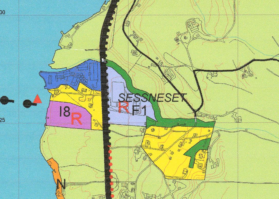 Planområdet må omfatte vegtilkomst til E136 og må sette av plass for kommunalteknisk anlegg ved utsleppet for kommunalt avløp.» 2.