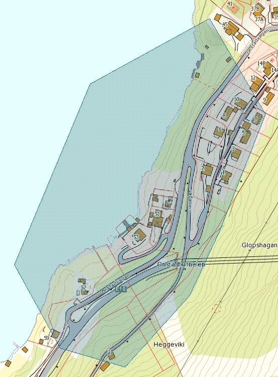 Lengst nord i planområdet er eit område registrert som lokalt viktig friluftsområde.