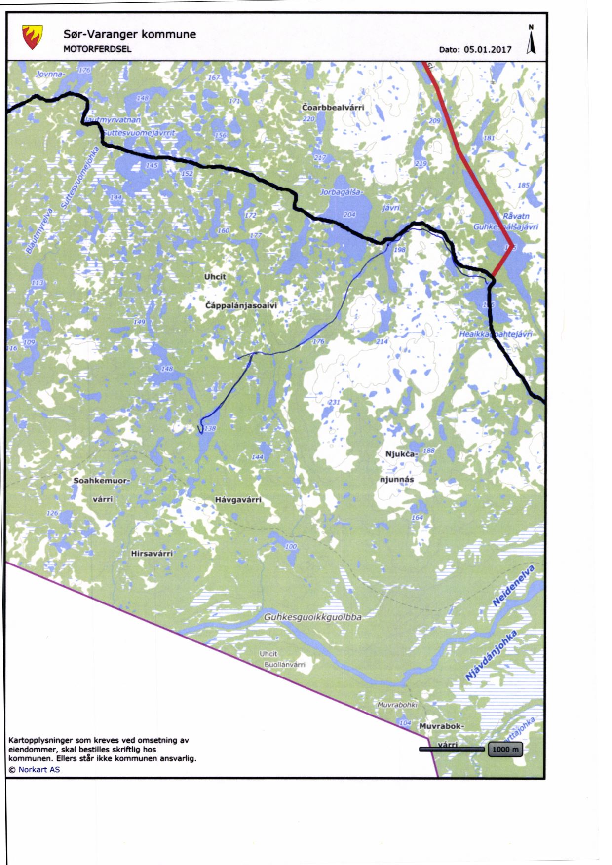 ((i Sør-Varanger kommune MOTORFERDSEL Dato: 05.01.