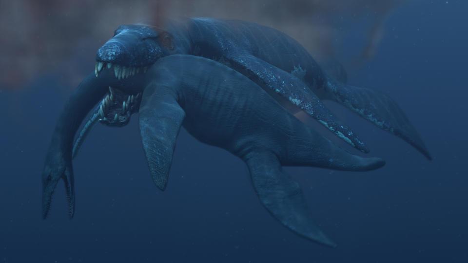 Predator X mye skumlere enn Tyrannoraurus Rex! (Illustrasjon: Atlantic Productions) Havøgla Predator X var et rovdyr som levde på Svalbard for 147 millioner år siden.