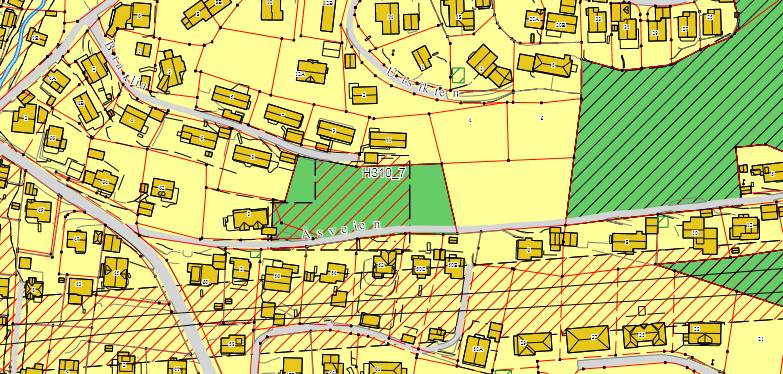 En hensiktsmessig grense mellom boligformål og grønnstruktur avklares i senere planarbeid. 1.1.6. Brattlia/ Åsveien Krokstadelva, gbnr.